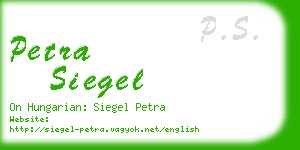 petra siegel business card